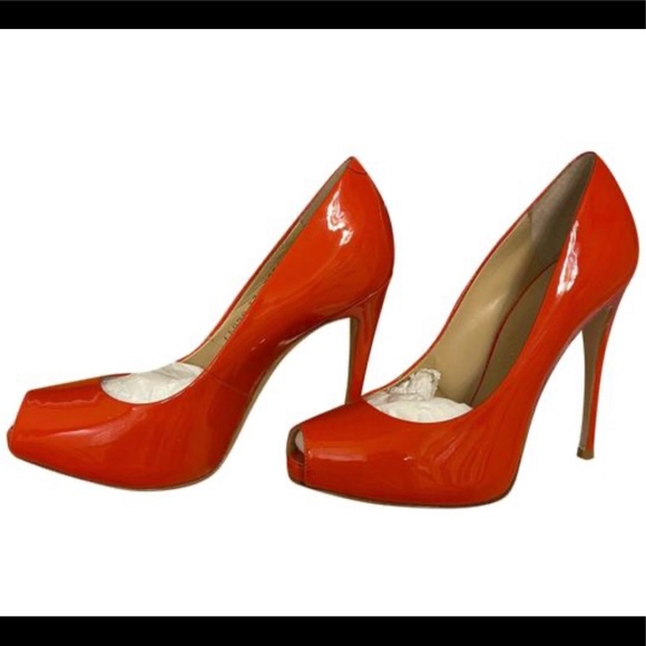 Burnt Orange Giuseppe Zanotti Peep Toe 